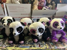 Ty Beanie Boos Pandas Bamboo, Boom Boom, Penny, Yumi, Cutie Pie, Mandy.