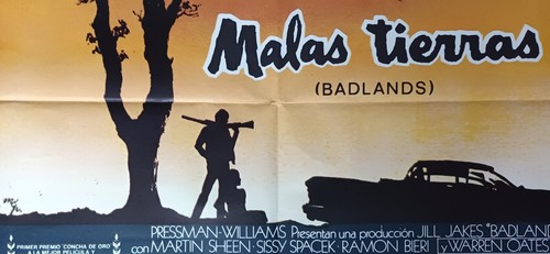 Badlands ORIGINAL Spain '75 POSTER Terrence Malick cult Martin Sheen Spacek art - Picture 3 of 4