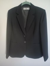 TAHARI ARTHUR S LEVINE WOMEN'S BLAZER BLACK LONG SLEEVE LINED CAREER SIZE 10P