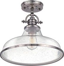 Quoizel Grant 13 1/2" High Brushed Nickel Ceiling Light