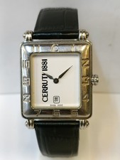 CERRUTI 1881 QUARTZ WHITE DIAL SWISS MENS WOR...