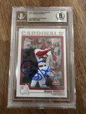 Reggie Sanders 2004 Topps Chrome Traded Autographed Signed BAS Beckett On Card