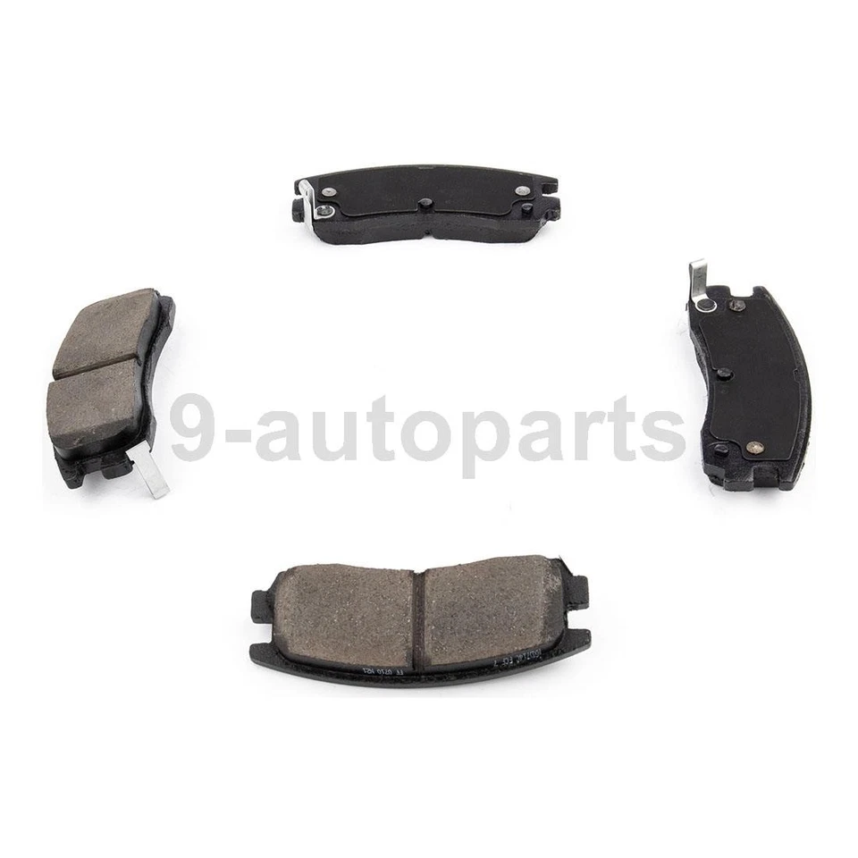 Rotores de freio dianteiro e traseiro + pastilhas de freio de cerâmica para 1995-1999 Chevrolet Lumina - Imagem 3 de 4