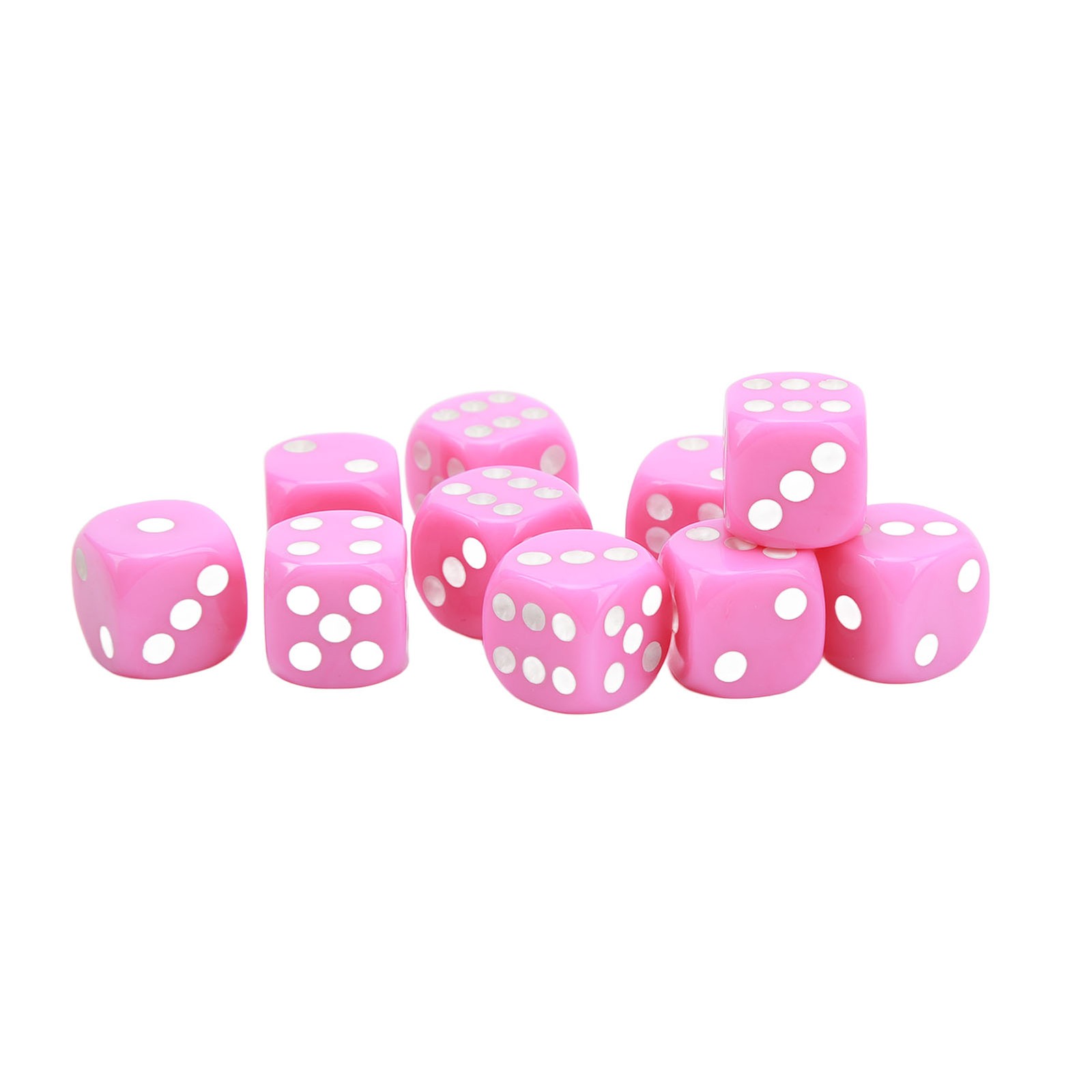 ✿ (Pink) Dice Cubes 6 Sided Dice Light And 30PCS Plastic For BA