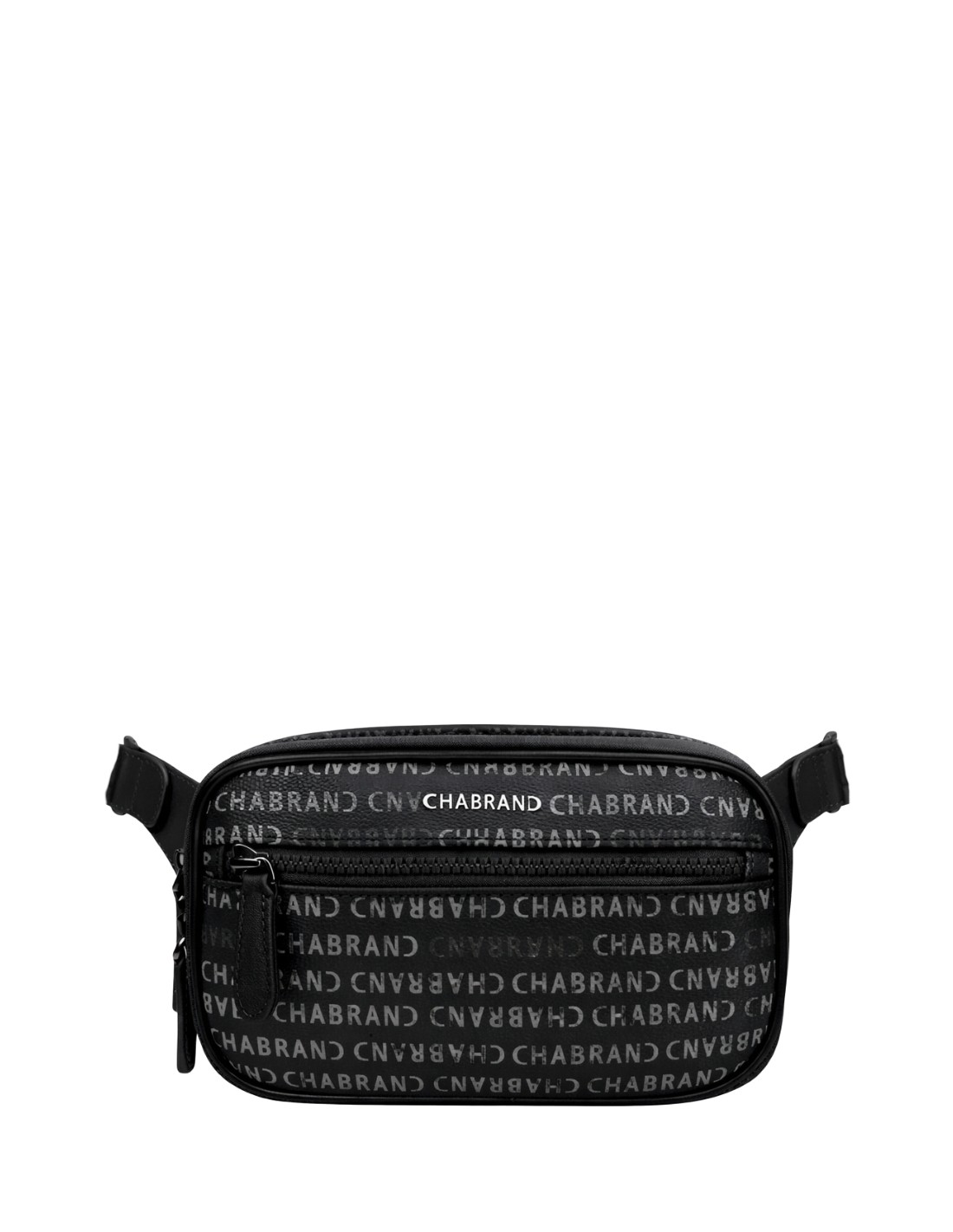 Sac banane Chabrand Noir Ref 67536 cuir et textile compact 21x12x6 cm