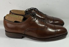 Allen Edmonds Park Avenue Brown Cap Toe Oxfords 6 D Imported Leather Made In USA