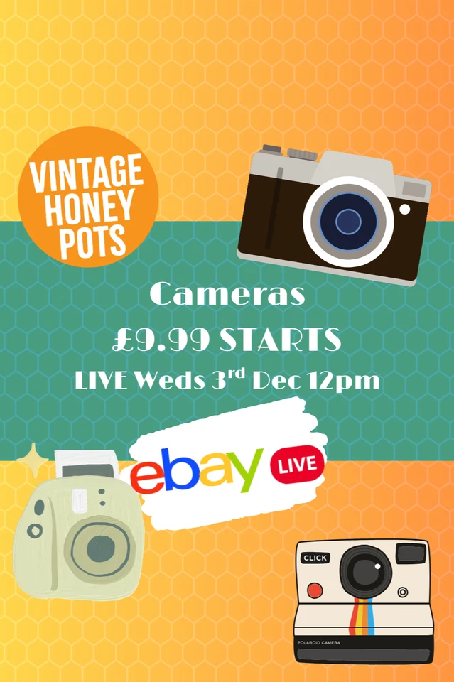 Vintage Cameras Sale £9.99 Starts Wed 3rd December at 12pm