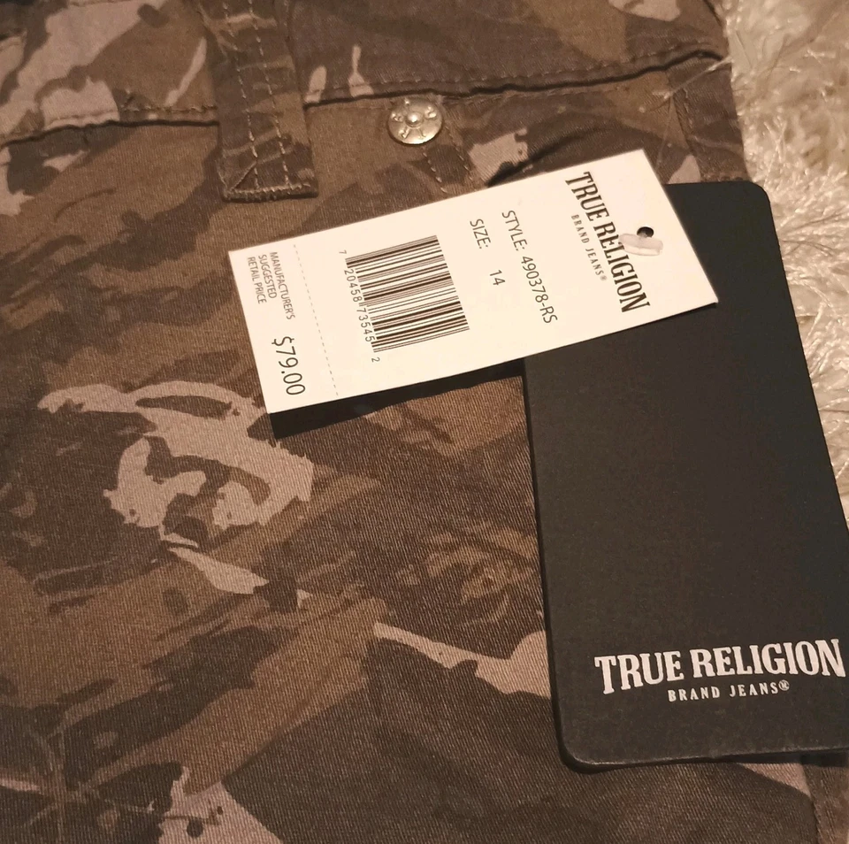 True Religion ajuste reto relaxado tamanho 14 masculino - Imagem 4 de 4