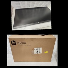 NEW Open Box HP VH240a 23.8" Full HD IPS Monitor 1080p HDMI VGA Needs Powercord