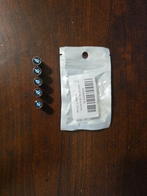 BMW Silver wheel air valve caps