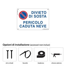 Targhe etichette adesive cartelli segnali - Posteggio Riservato ai Clienti