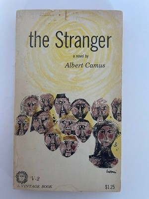 The Stranger - Albert Camus - Vintage Books V-2 - Leo Lionni Cover - PB
