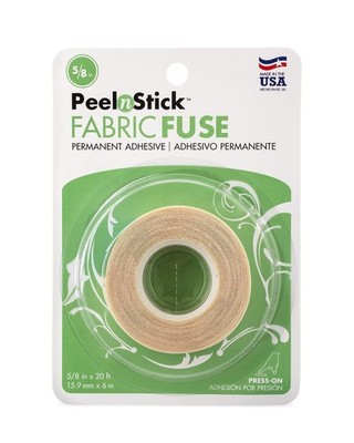 Versatile 5/8'' x 20 ft Washable Fabric Tape - No Sew and Durable for All Fabrics