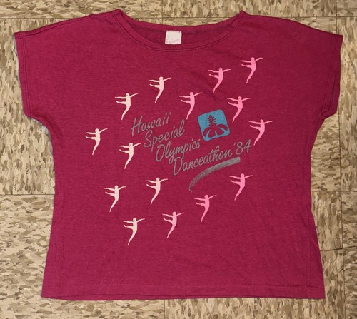 Tee T-Shirt Hawaii Special Olympics Danceathon 1984 Gymnastics Ballet Dancing