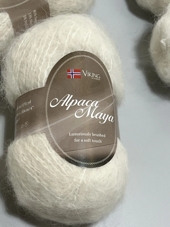 Viking ALPACA MAYA Yarn Alpaca Merino Nylon Blend 50gr ea. Set Of Four - Image 2 of 4