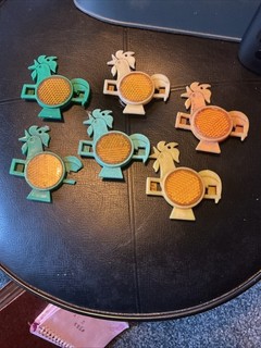 Vintage 1989 Kellogg's Cornflakes Bike Spoke Reflectors; Six