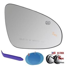 Passenger Side Mirror Glass Compatible with Passenger - Heated  Blind Spot