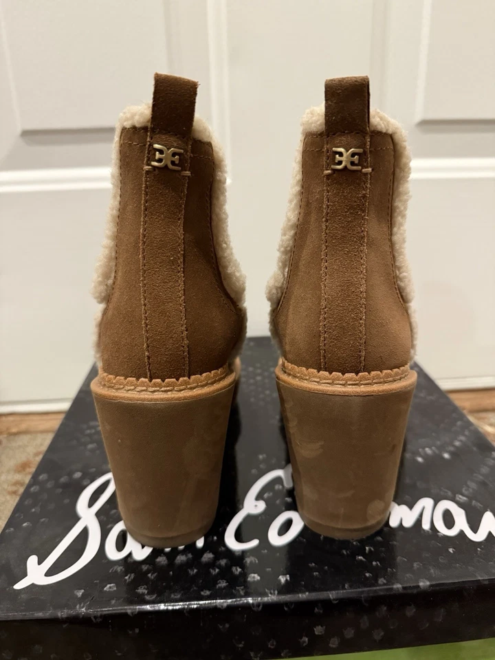 Sam Edelman Reagan ириски замши стриженный мех отделка на танкетке платформе ботинок размер 5 - Изображение 3 из 4