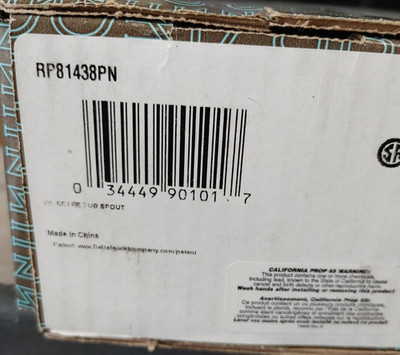 BRIZO Linear Round Diverter Tub Spout RP81438PN -NEW IN BOX -polished Nickel