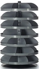Durham 1207-95, 28" Diameter Rotabin with 7 Shelves, 3,500lbs Capacity
