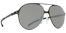 Mykita Hansi Matte Black Aviator Sunglasses - 10015411 - Made in Germany
