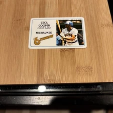 1981 Perma Graphics Credit Card #015 Cecil Cooper Nm/Mt