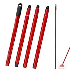 Mop Handle for Ocedar, Spin O Cedar 4-Section Handle, Red