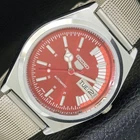 JAPAN VINTAGE REFURBISHED SEIKO 5 AUTOMATIC 6309A MENS RED DIAL WATCH a440905-1