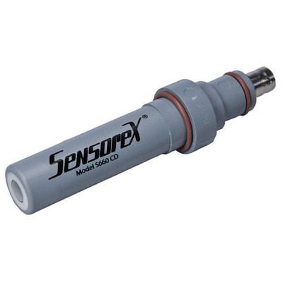 SENSOREX S660CD pH Electrode,CPVC,BNR,Flat Tip 16Z014