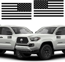 Black Subdued American Flag Decal Stickers for Cars, Trucks, Hard Color: Black