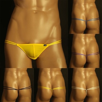 1*- Colorful String Underwear,T-Back Briefs Sexy Low-rise Thongs Bikini DE