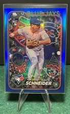2024 Topps Holiday - Davis Schneider #H132 (RC) blue metallic