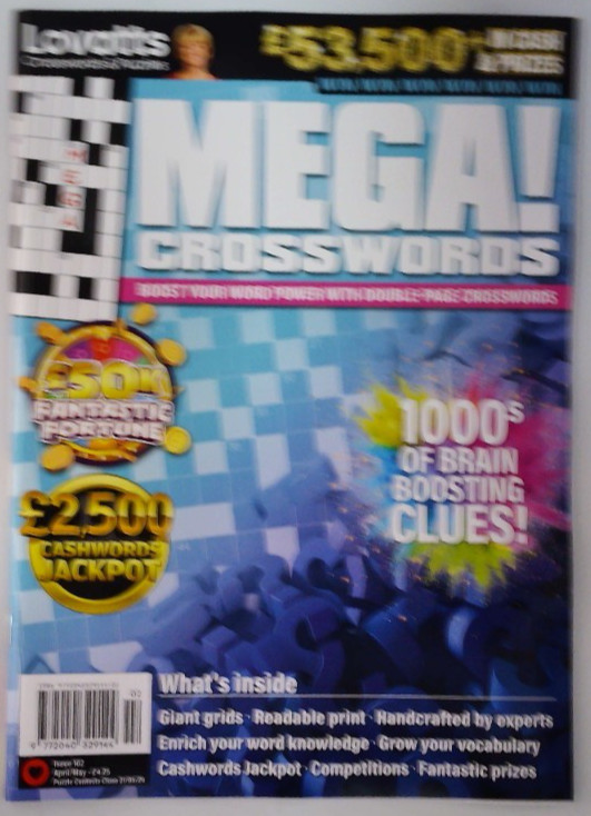 Lovatts Crosswords & puzzles Mega Crosswords #102 April/May 2026
