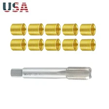 1 Set Spark Plug Thread Repair Tools with M14x1.25 Inserts and M16x1.25 Tap