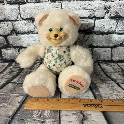 Vintage 1998 Fisher Price Berry Beth Bear Plush With Flocked Face
