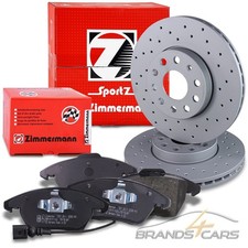 ZIMMERMANN SPORT-BREMSSCHEIBEN + BELÄGE +WK VORNE FÜR AUDI A3 8P BJ 03-13 ZIMMERMANN SPORT-BREMSSCHEIBEN + BELÄGE +WK VORNE FÜR AUDI A3 8P BJ 03-13