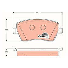 Satz Bremsbeläge 23903441 Bremsklötze vorne für Nissan Micra 3 K12 C+C Note E