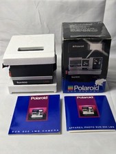 Polaroid Sun 600 LMS Instant Film Flash Land Camera w/ Strap Box  Manual NOS