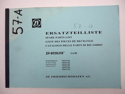 Orig. ZF S 6-90 Ecolite Getriebe Ersatzteilliste DAF SB 2305 Bus Parts List 2/92