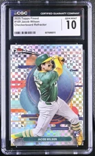2025 Finest #109 Jacob Wilson CHECKERBOARD REFRACTOR CGC 10