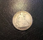1853 seated liberty half dollar arrows rays + Some Rim Toning