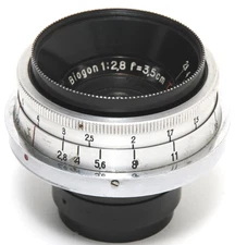 Zeiss Jena for Contax II Biogon 2.8/3.5cm red T lens