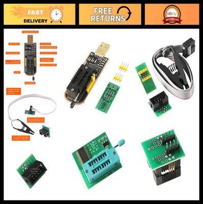 SOIC8 SOP8 Test Clip for EEPROM 93CXX 25CXX 24CXX + CH341A USB Programmer Kit