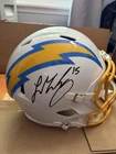 Ladd McConkey Signed Los Angeles Chargers Football Helmet BAS Witnessed NFL