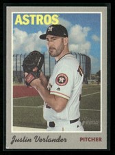 Justin Verlander 2019 Topps Heritage 1970 Cloth Stickers #14 Houston Astros