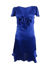 MICHAEL Michael Kors Women's Jacquard Zebra Tie Dress (10, Royal)