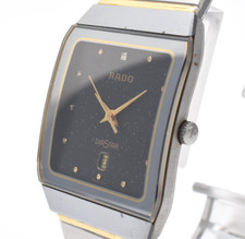 ▶️ [NEAR MINT] RADO 152.0366.3 DiaStar Jubile Quartz Black Gold Men’s watch #322