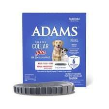 Adams Plus Flea Tick Collar Dogs Puppies 6-Month Water-Resistant Adjustable