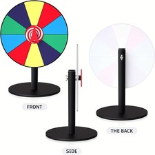Heavy Duty 8" Tabletop Spinner Wheel 10 Slots Win Fortune Spinning Base Standing
