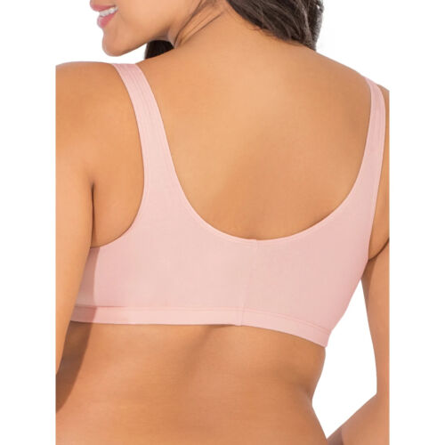 Sujetador deportivo para mujer Fruit of the Loom cierre frontal construido color rosa talla 36 - Imagen 2 de 2